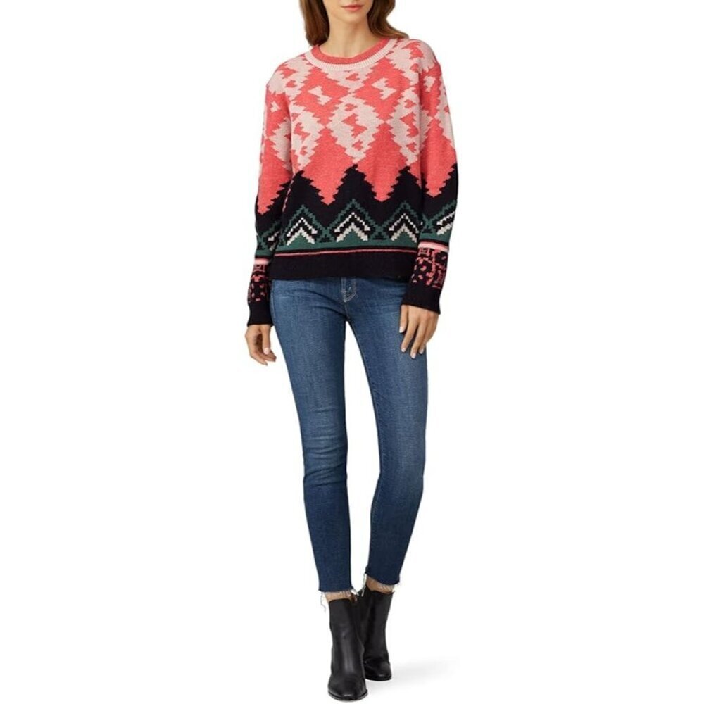 Anthropologie  Aldomartins Pink Abstract Designer Sweater Pink Size: 18 - Picture 6 of 7